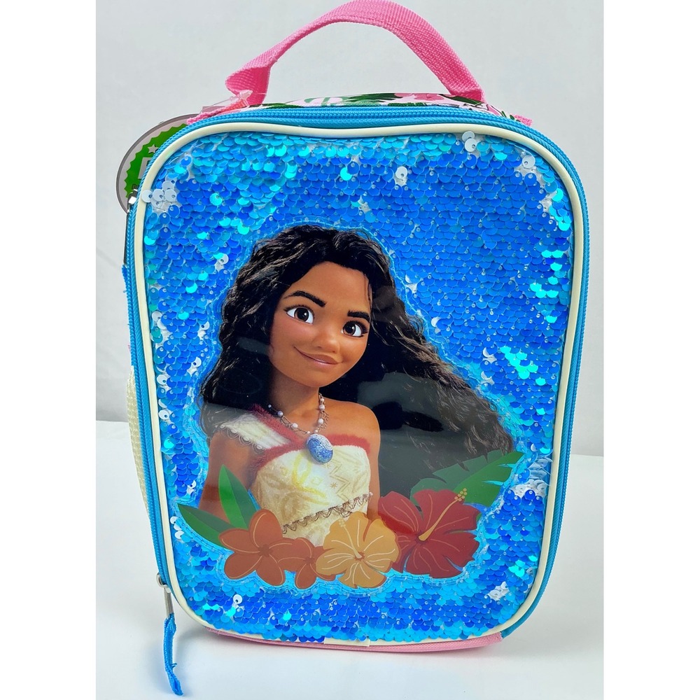 Disney Moana 2 Sequin Lunch Box‎ Insulated BPA Free Kid Friendly New
